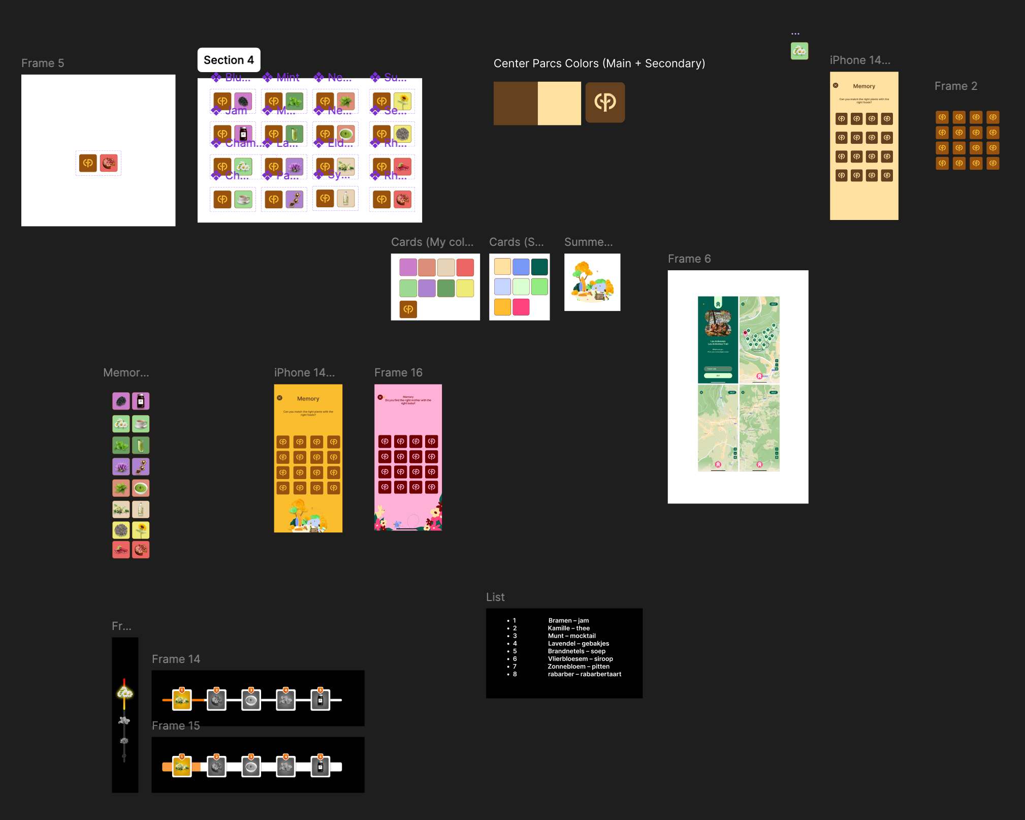Memory game interface